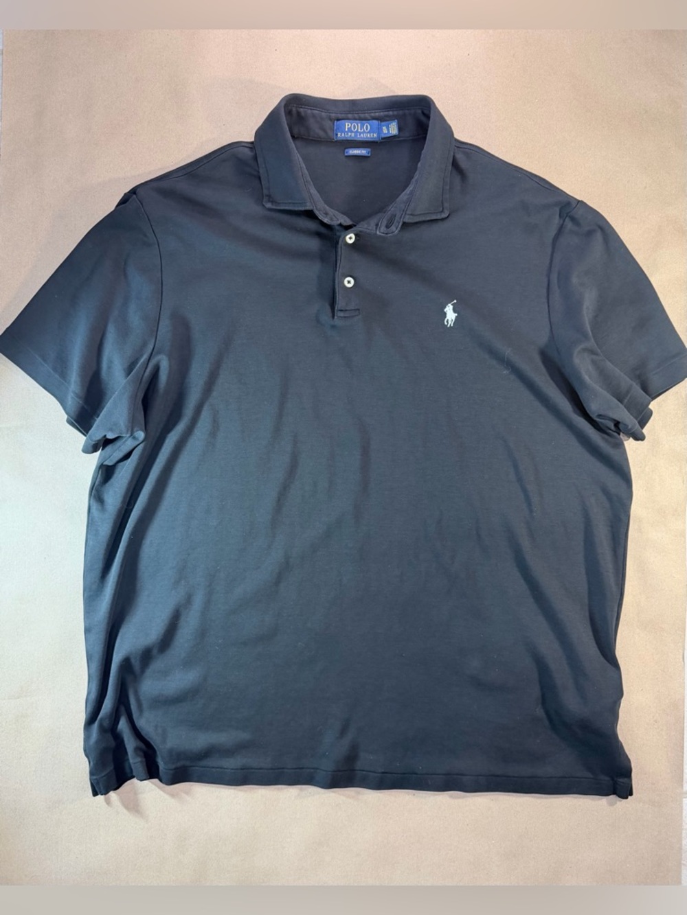 Polo Ralph Lauren Classic Fit Polo Shirt – Men’s XL Black w/ White Pony